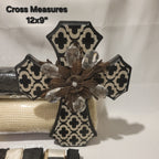 Black and White Arabesque Pattern Decorative Cross Kit – Standard Plus DIY Kit with a 9x12 Decorative Cross