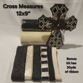 Black and White Arabesque Pattern Decorative Cross Kit – Standard Plus DIY Kit with a 9x12 Decorative Cross