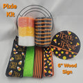 "Trick or Treat"  Candy Corn Halloween Pixie Home Decor Kit – Pixie DIY Kit with 6" Wood Sign