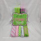"Stink, STANK, Stunk " Green Monster themed Home Decor Kit – Standard Plus DIY Kit with -Shaped Metal Sign