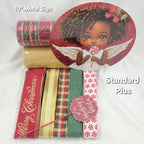 Adorable Little Angel of Color with Lollipop Home Decor Kit – Standard Plus DIY Kit with -Shaped Metal Sign