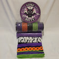 "Gone Batty" purple and black Halloween themed – Standard DIY Wreath Kit with 8" Sign