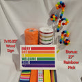 "Pride Everyone is Welcome Here" Wreath Kit – Standard Plus DIY Kit with a 7x10.25" Wooden Sign