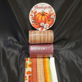 "Happy Thanksgiving" Fall Foliage, Pumpkins and Daisies – Pixie DIY Kit with 6" Wood Sign