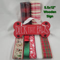 "Deck the Paws" Standard Plus Home Decor Kit – Standard Plus DIY Kit with a 5.5x12" Wood Sign